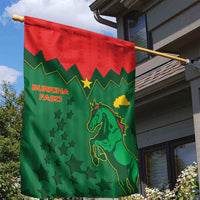 Football Burkina Faso Garden Flag Rising Star And Horse Sport Style - Wonder Print Shop