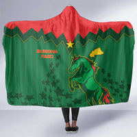 Football Burkina Faso Hooded Blanket Rising Star And Horse Sport Style - Wonder Print Shop