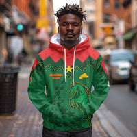 Custom Football Burkina Faso Hoodie Rising Star And Horse Sport Style - Wonder Print Shop