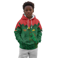 Custom Football Burkina Faso Kid Hoodie Rising Star And Horse Sport Style - Wonder Print Shop