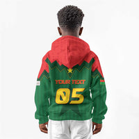 Custom Football Burkina Faso Kid Hoodie Rising Star And Horse Sport Style - Wonder Print Shop