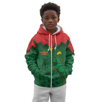 Custom Football Burkina Faso Kid Hoodie Rising Star And Horse Sport Style - Wonder Print Shop