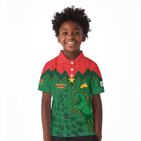 Custom Football Burkina Faso Kid Polo Shirt Rising Star And Horse Sport Style - Wonder Print Shop