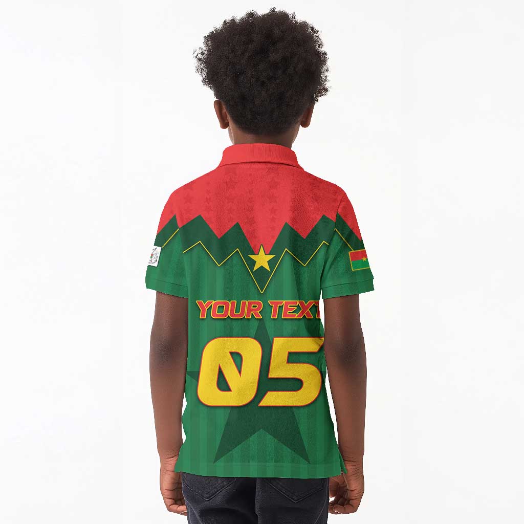 Custom Football Burkina Faso Kid Polo Shirt Rising Star And Horse Sport Style - Wonder Print Shop