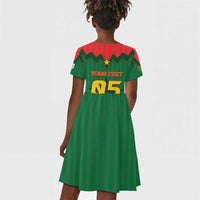 Custom Football Burkina Faso Kid Short Sleeve Dress Rising Star And Horse Sport Style - Wonder Print Shop
