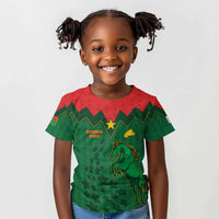 Custom Football Burkina Faso Kid T shirt Rising Star And Horse Sport Style - Wonder Print Shop