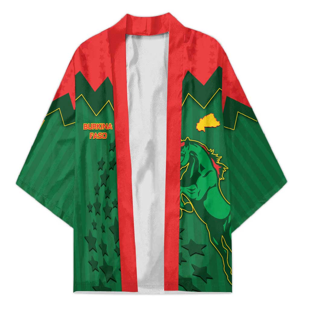 Custom Football Burkina Faso Kimono Rising Star And Horse Sport Style - Wonder Print Shop