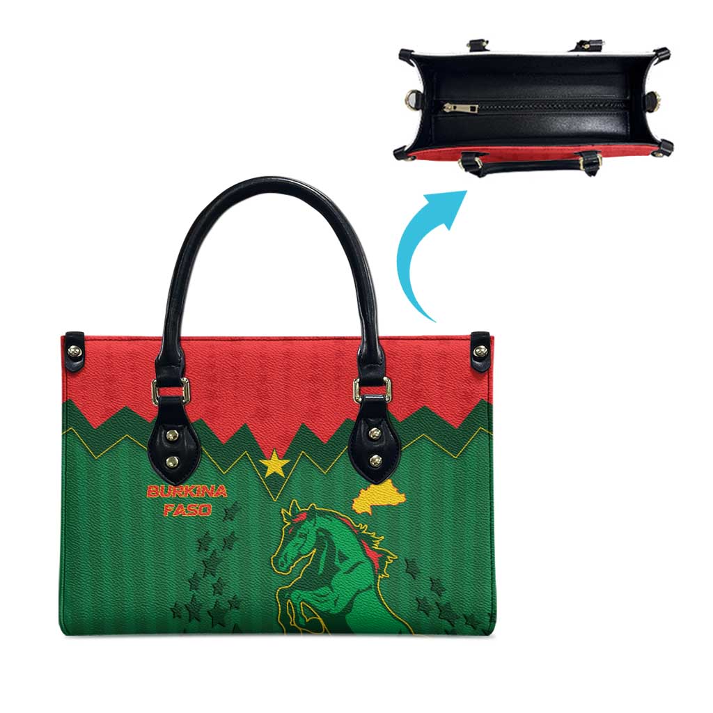 Football Burkina Faso Leather Bag Rising Star And Horse Sport Style - Wonder Print Shop