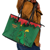 Football Burkina Faso Leather Tote Bag Rising Star And Horse Sport Style - Wonder Print Shop