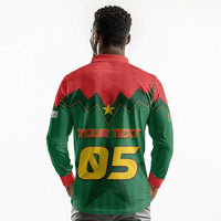 Custom Football Burkina Faso Long Sleeve Polo Shirt Rising Star And Horse Sport Style - Wonder Print Shop