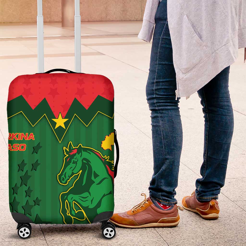 Football Burkina Faso Luggage Cover Rising Star And Horse Sport Style - Wonder Print Shop
