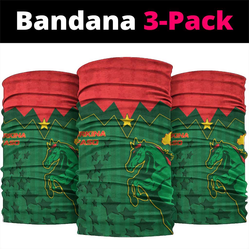 Football Burkina Faso Neck Gaiter Rising Star And Horse Sport Style - Wonder Print Shop
