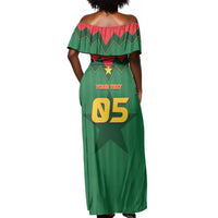 Custom Football Burkina Faso Off Shoulder Maxi Dress Rising Star And Horse Sport Style - Wonder Print Shop