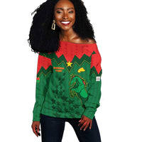 Custom Football Burkina Faso Off Shoulder Sweater Rising Star And Horse Sport Style - Wonder Print Shop