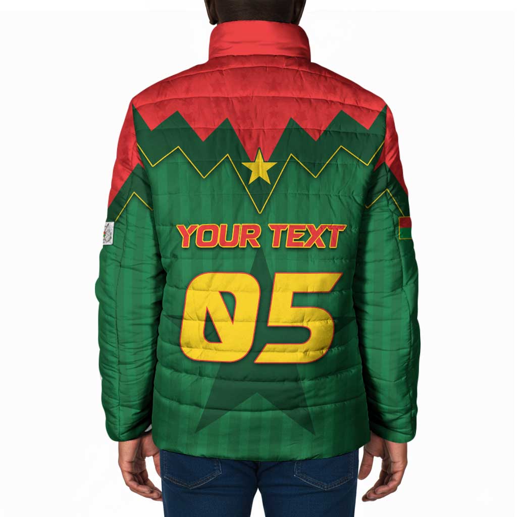 Custom Football Burkina Faso Padded Jacket Rising Star And Horse Sport Style - Wonder Print Shop