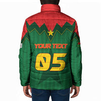 Custom Football Burkina Faso Padded Jacket Rising Star And Horse Sport Style - Wonder Print Shop