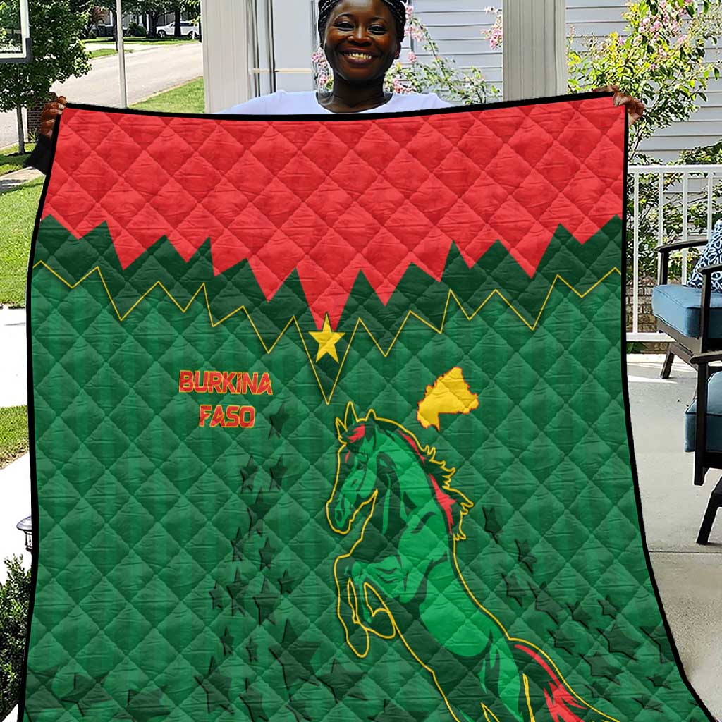 Football Burkina Faso Quilt Rising Star And Horse Sport Style - Wonder Print Shop