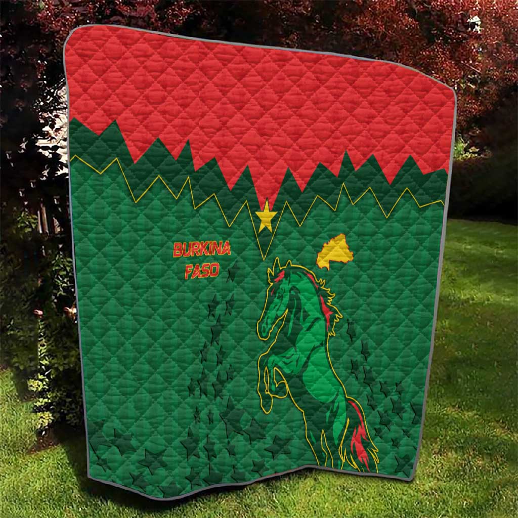 Football Burkina Faso Quilt Rising Star And Horse Sport Style - Wonder Print Shop