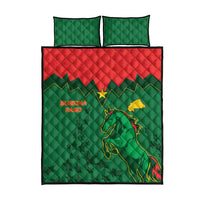 Football Burkina Faso Quilt Bed Set Rising Star And Horse Sport Style - Wonder Print Shop