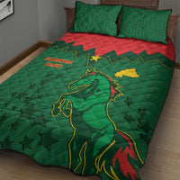 Football Burkina Faso Quilt Bed Set Rising Star And Horse Sport Style - Wonder Print Shop