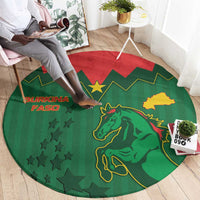 Football Burkina Faso Round Carpet Rising Star And Horse Sport Style - Wonder Print Shop