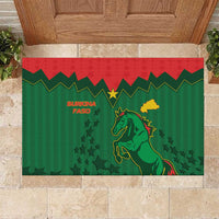 Football Burkina Faso Rubber Doormat Rising Star And Horse Sport Style - Wonder Print Shop