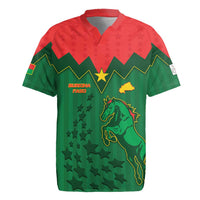 Custom Football Burkina Faso Rugby Jersey Rising Star And Horse Sport Style - Wonder Print Shop