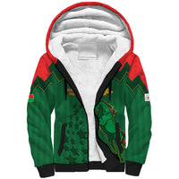 Custom Football Burkina Faso Sherpa Hoodie Rising Star And Horse Sport Style - Wonder Print Shop