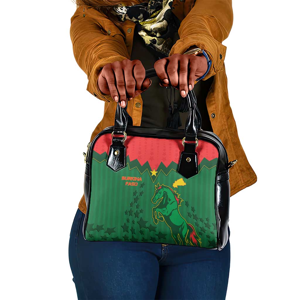Football Burkina Faso Shoulder Handbag Rising Star And Horse Sport Style - Wonder Print Shop