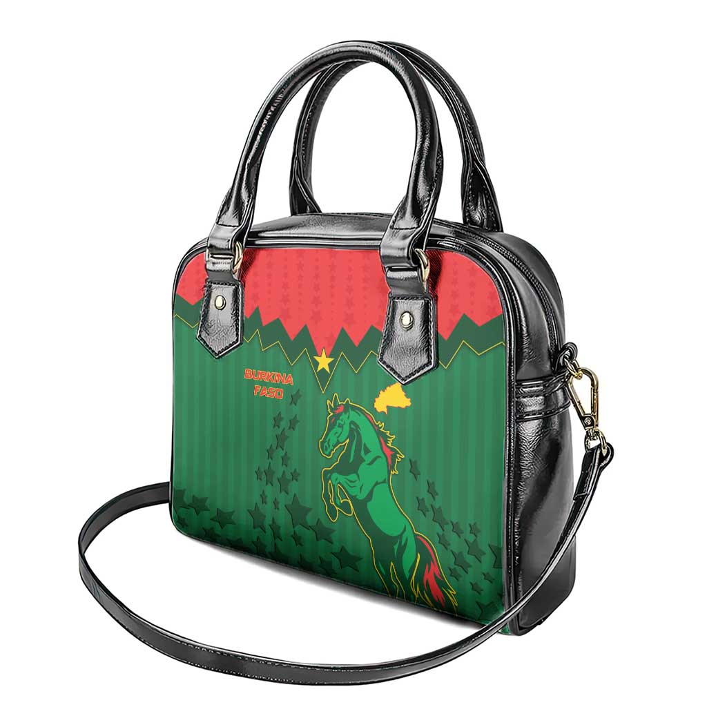 Football Burkina Faso Shoulder Handbag Rising Star And Horse Sport Style - Wonder Print Shop