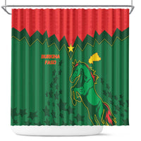 Football Burkina Faso Shower Curtain Rising Star And Horse Sport Style - Wonder Print Shop