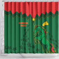 Football Burkina Faso Shower Curtain Rising Star And Horse Sport Style - Wonder Print Shop