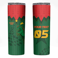 Custom Football Burkina Faso Skinny Tumbler Rising Star And Horse Sport Style - Wonder Print Shop