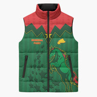 Custom Football Burkina Faso Sleeveless Puffer Jacket Rising Star And Horse Sport Style - Wonder Print Shop