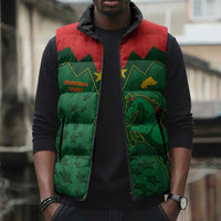 Custom Football Burkina Faso Sleeveless Puffer Jacket Rising Star And Horse Sport Style - Wonder Print Shop