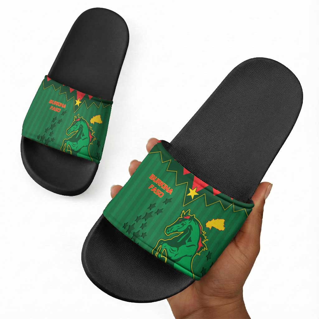 Football Burkina Faso Slide Sandals Rising Star And Horse Sport Style - Wonder Print Shop
