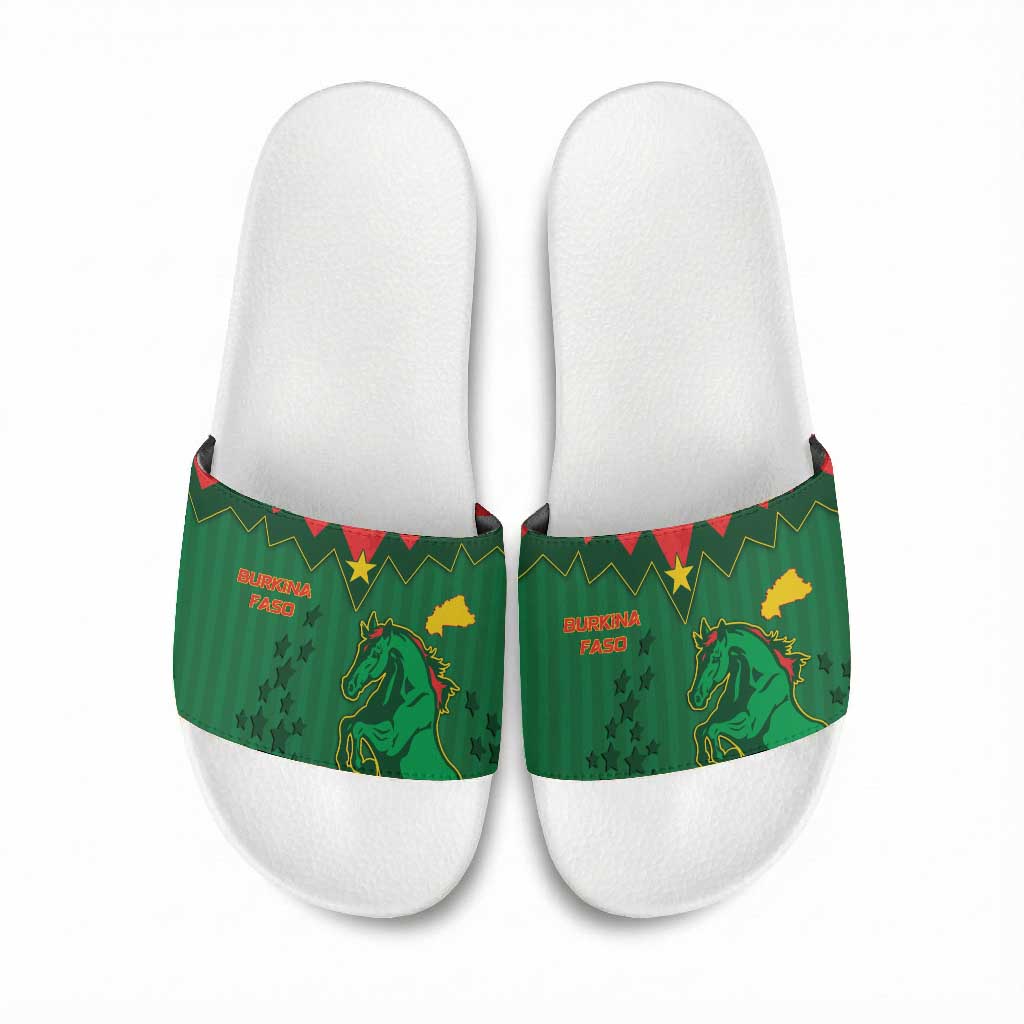 Football Burkina Faso Slide Sandals Rising Star And Horse Sport Style - Wonder Print Shop
