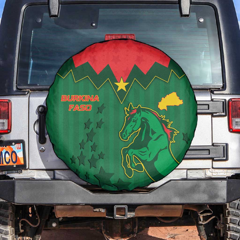 Football Burkina Faso Spare Tire Cover Rising Star And Horse Sport Style - Wonder Print Shop