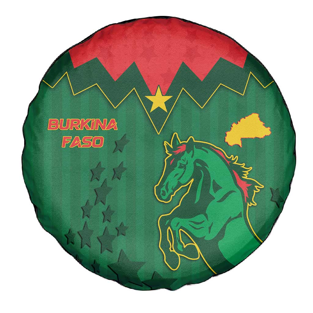 Football Burkina Faso Spare Tire Cover Rising Star And Horse Sport Style - Wonder Print Shop