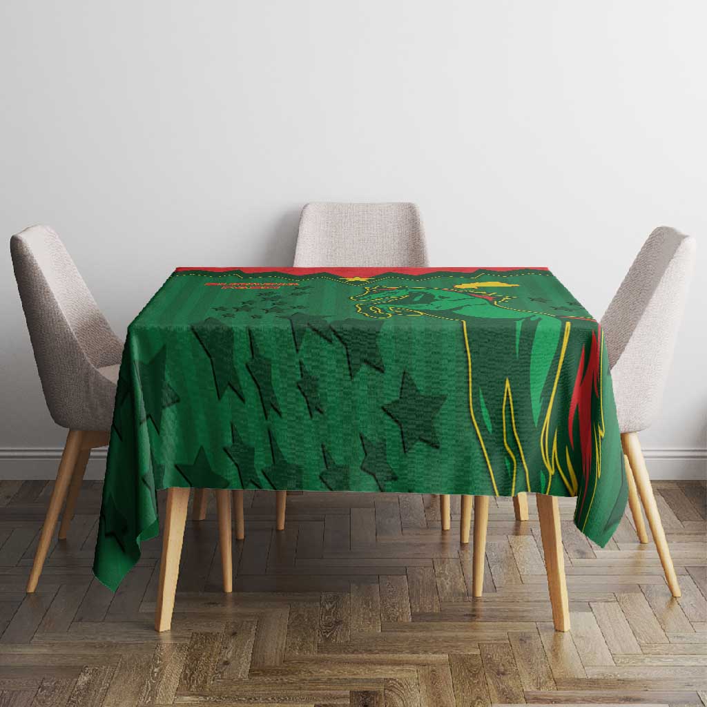 Football Burkina Faso Tablecloth Rising Star And Horse Sport Style - Wonder Print Shop