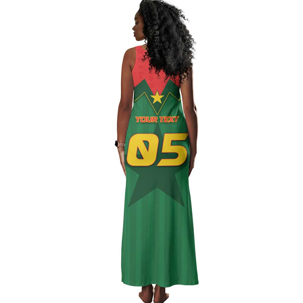 Custom Football Burkina Faso Tank Maxi Dress Rising Star And Horse Sport Style - Wonder Print Shop