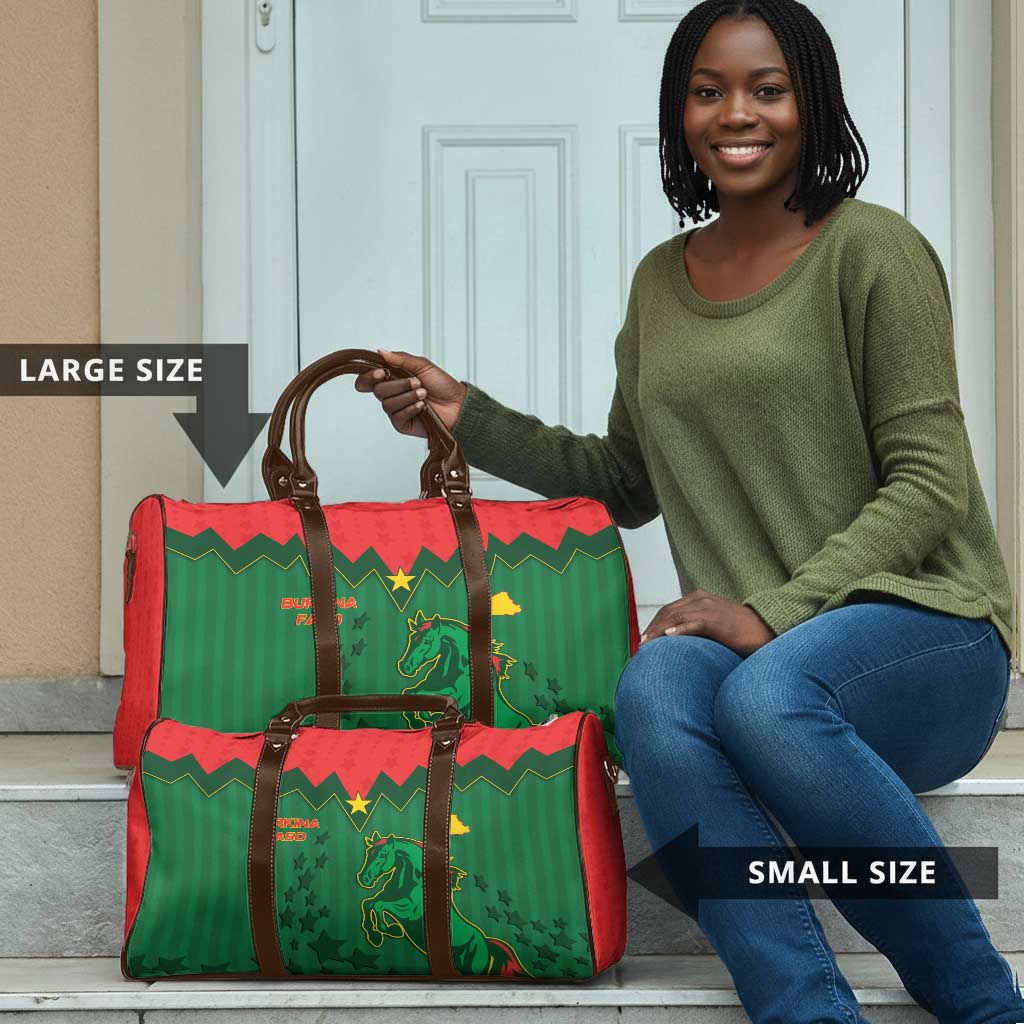 Football Burkina Faso Travel Bag Rising Star And Horse Sport Style - undefined