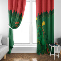Football Burkina Faso Window Curtain Rising Star And Horse Sport Style - Wonder Print Shop