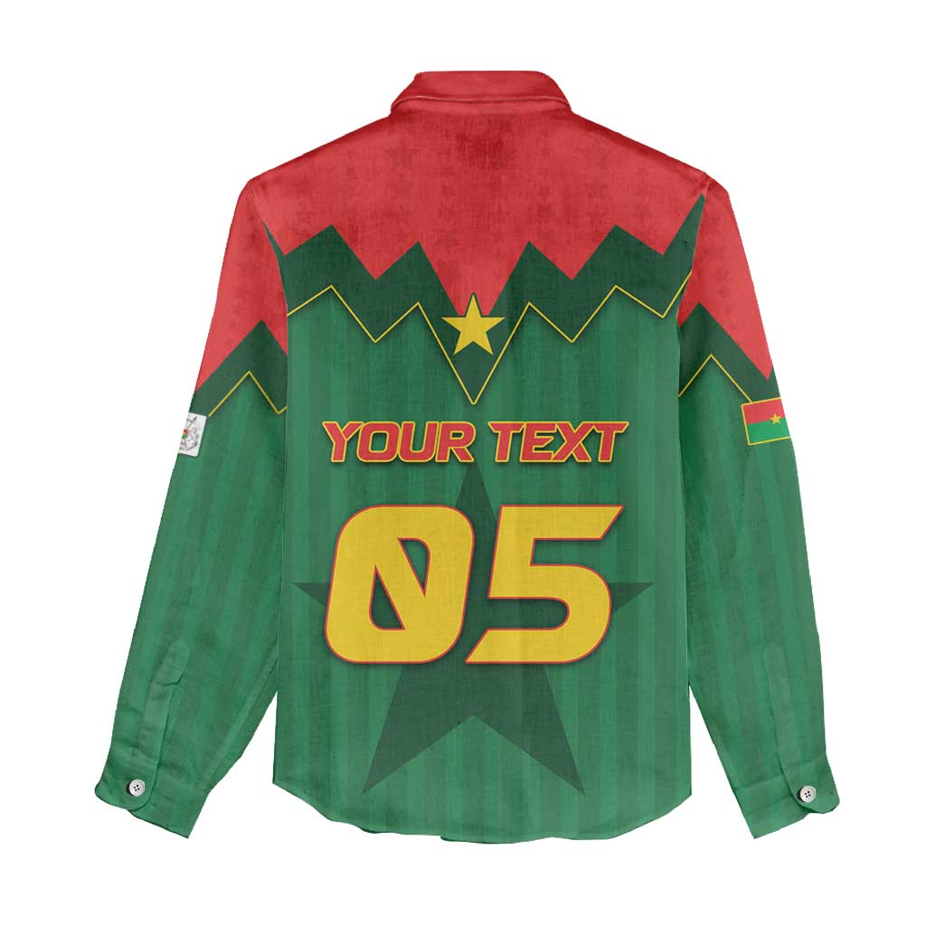 Custom Football Burkina Faso Women Casual Shirt Rising Star And Horse Sport Style - Wonder Print Shop