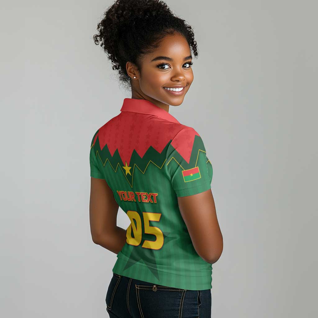 Custom Football Burkina Faso Women Polo Shirt Rising Star And Horse Sport Style - Wonder Print Shop