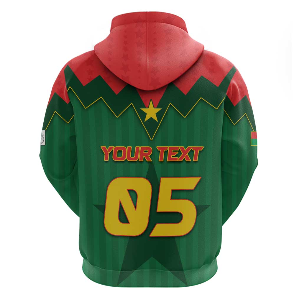 Custom Football Burkina Faso Zip Hoodie Rising Star And Horse Sport Style - Wonder Print Shop