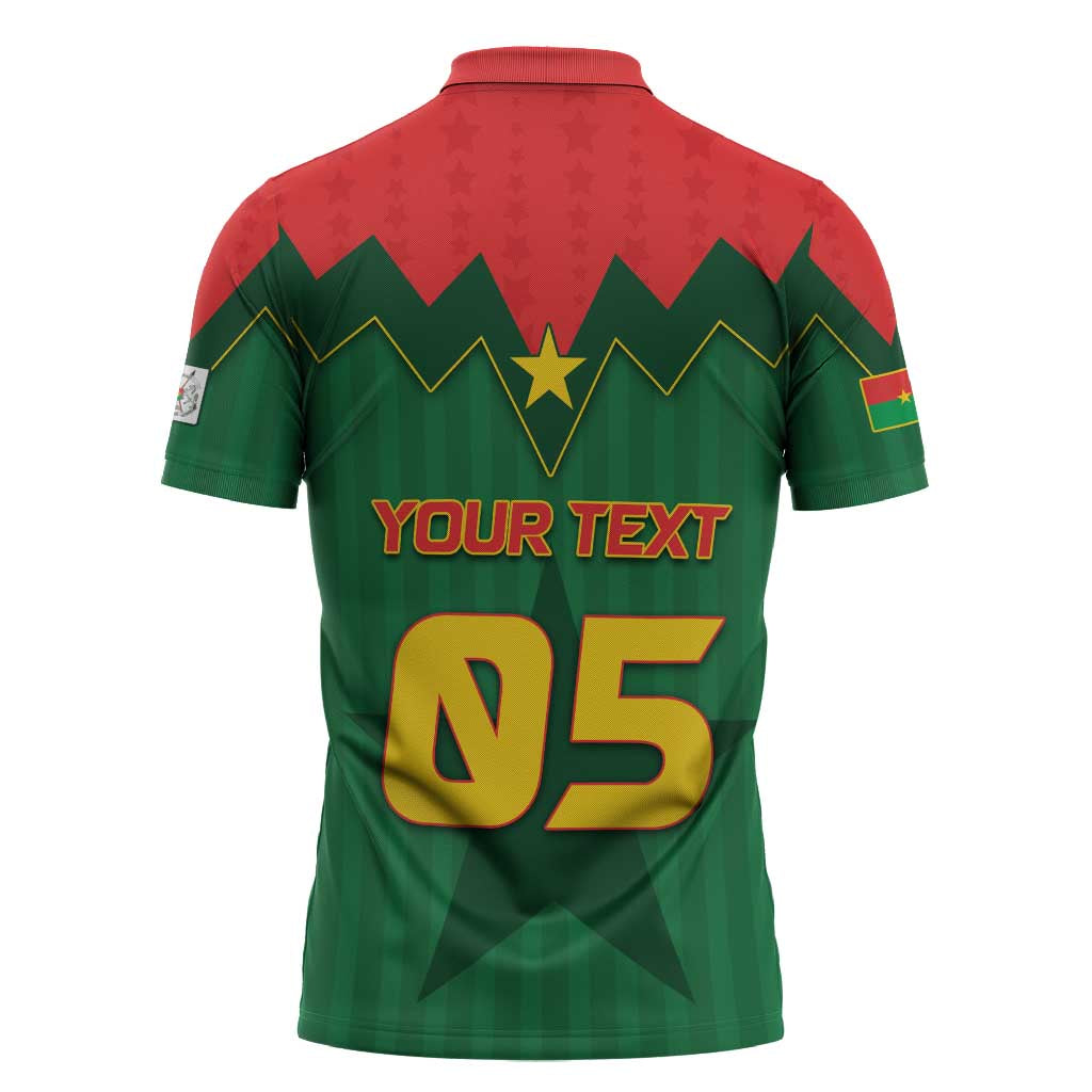 Custom Football Burkina Faso Zipper Polo Shirt Rising Star And Horse Sport Style - Wonder Print Shop