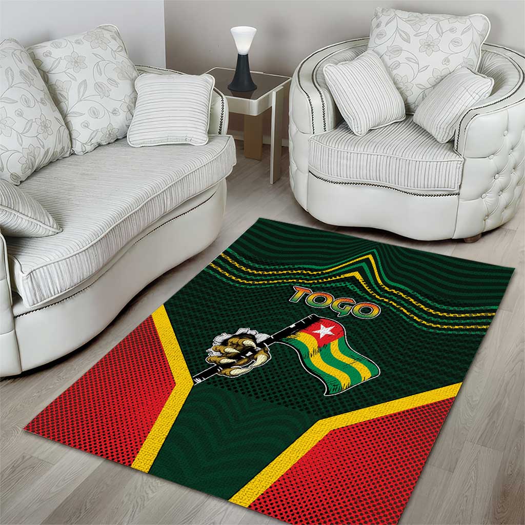 Togo Area Rug Lion Claw Flag Sport Style - Wonder Print Shop