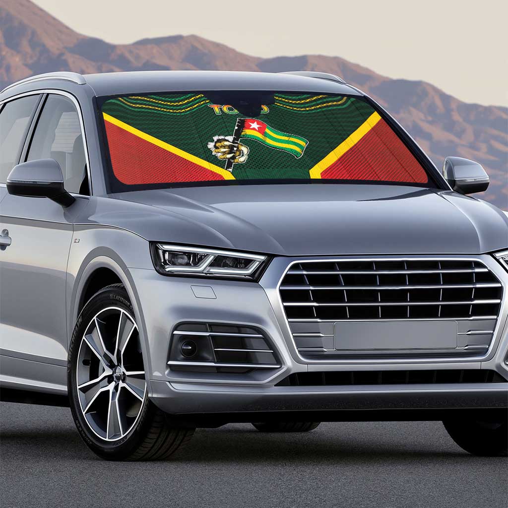 Togo Auto Sun Shade Lion Claw Flag Sport Style - Wonder Print Shop