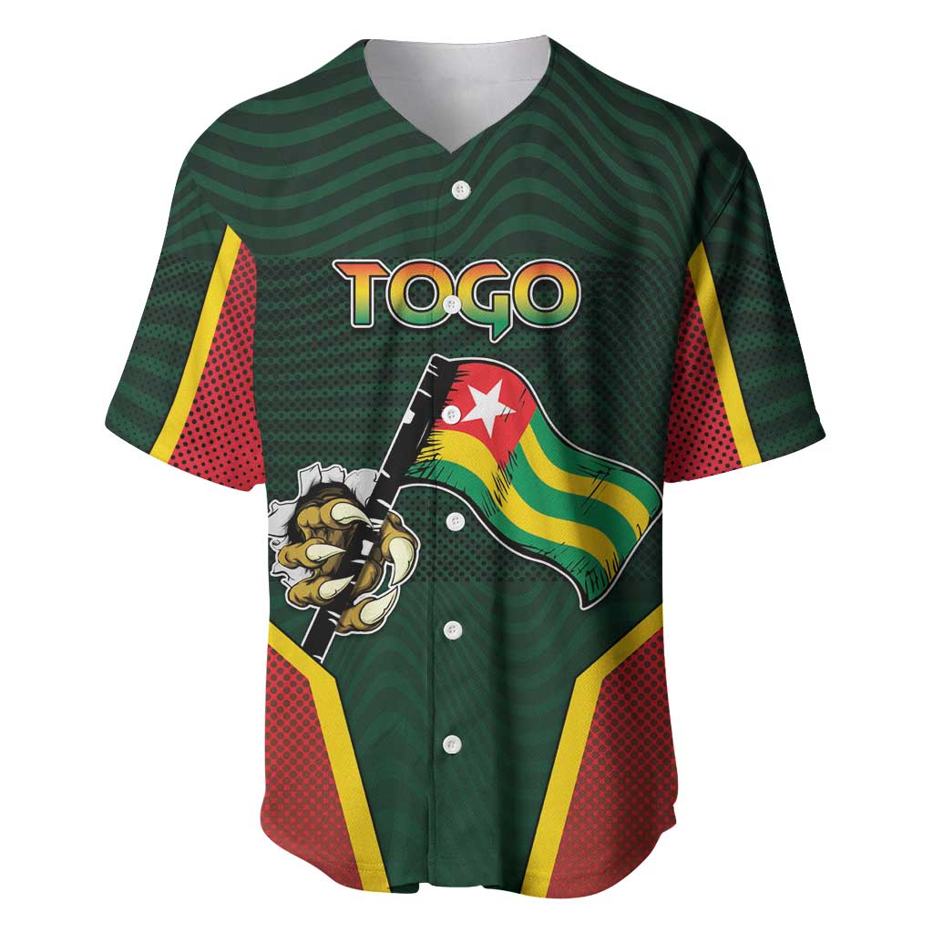 Personalized Togo Baseball Jersey Lion Claw Flag Sport Style - Wonder Print Shop